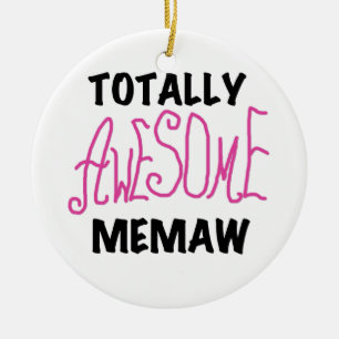 Total fantastische Memaw rosa T-Shirts und Keramik Ornament