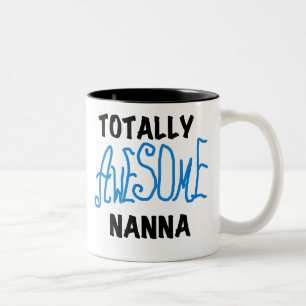 Total fantastische Nanna blaue T - Shirts und Zweifarbige Tasse
