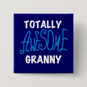 Total fantastische Oma-blaue T - Shirts und Button