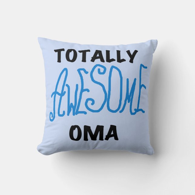 Total fantastische Oma blaue T - Shirts und Kissen (Vorderseite)