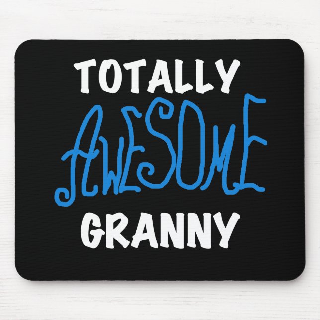 Total fantastische Oma-blaue T - Shirts und Mousepad (Vorne)