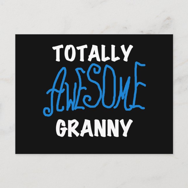 Total fantastische Oma-blaue T - Shirts und Postkarte (Vorderseite)