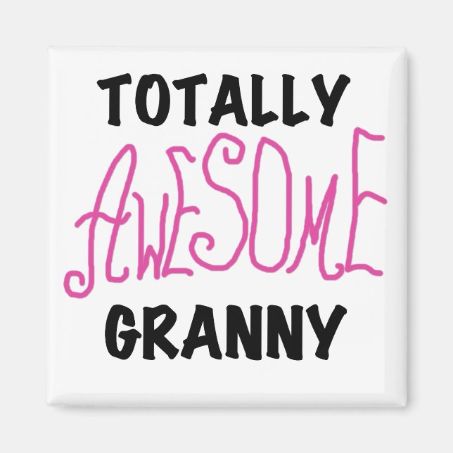 Total fantastische Oma-Rosa-T-Shirts und Geschenke Magnet (Vorne)