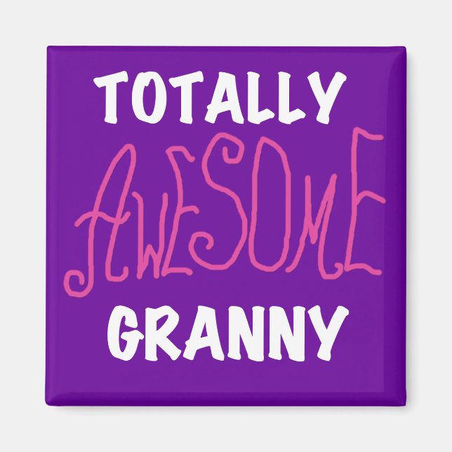 Total fantastische Oma-Rosa-T-Shirts und Geschenke Magnet (Vorne)