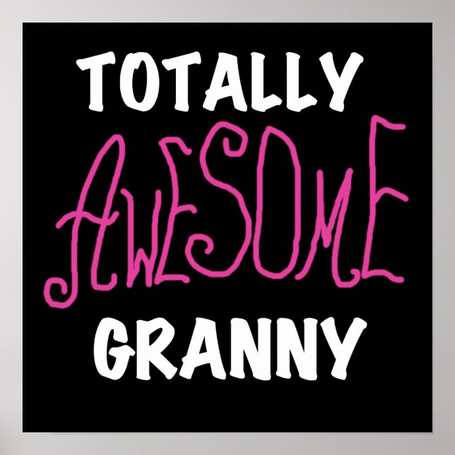 Total fantastische Oma-Rosa-T-Shirts und Geschenke Poster (Vorne)