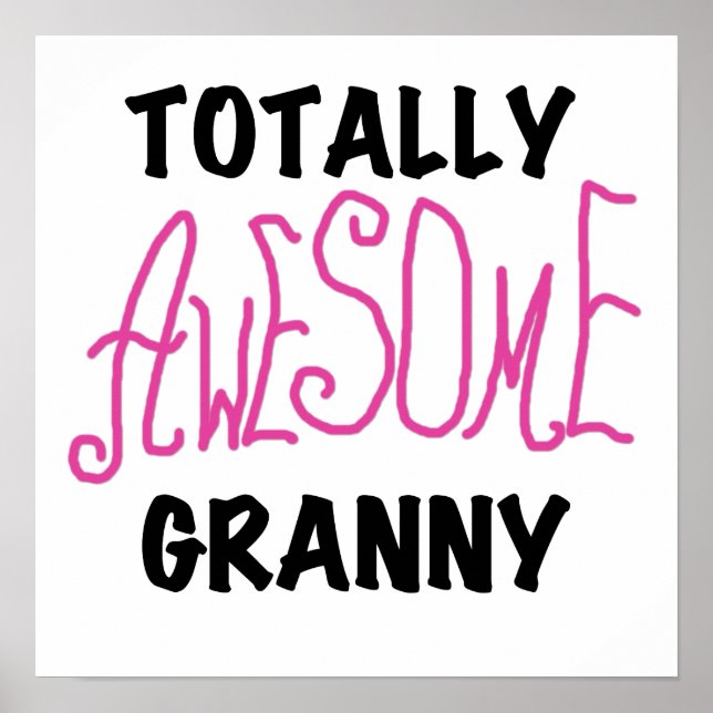 Total fantastische Oma-Rosa-T-Shirts und Geschenke Poster (Vorne)