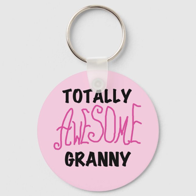 Total fantastische Oma-Rosa-T-Shirts und Geschenke Schlüsselanhänger (Vorderseite)