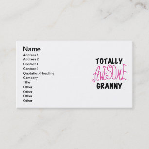 Total fantastische Oma-Rosa-T-Shirts und Geschenke Visitenkarte