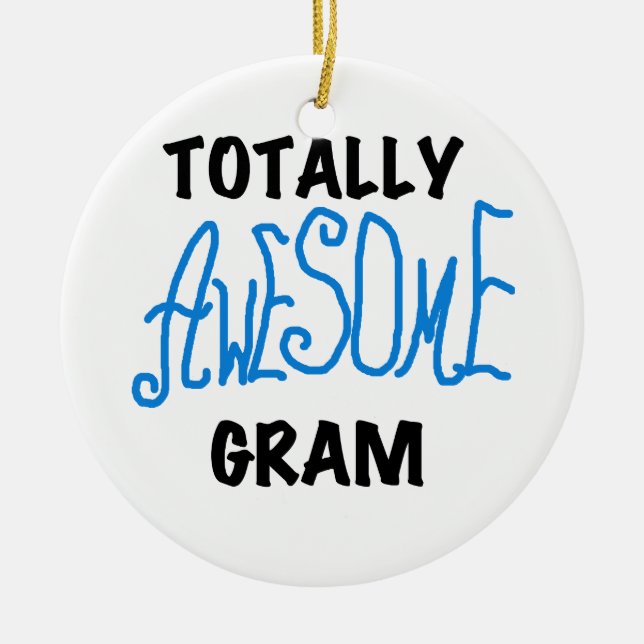 Total fantastisches Gramm-blaue T-Shirts und Keramik Ornament (Vorne)