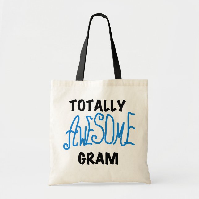 Total fantastisches Gramm-blaue T-Shirts und Tragetasche (Vorne)