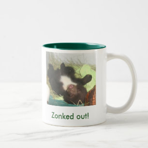 "Total fertig heraus!" Zwei-Ton Tasse