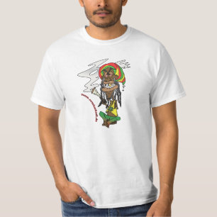 Total gechillter Rastafari mit Joint T-Shirt