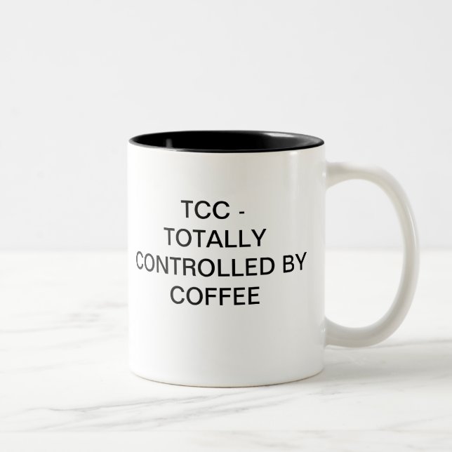 TOTAL GESTEUERT DURCH KAFFEE ZWEIFARBIGE TASSE (Rechts)
