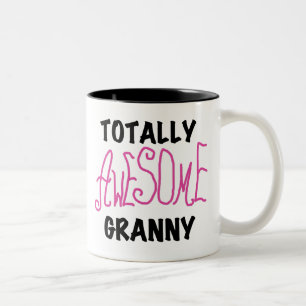 Total großartige Oma Pinke T-Shirts und Geschenke Zweifarbige Tasse