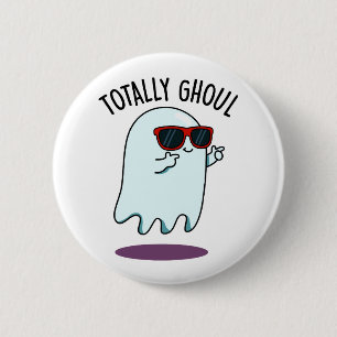 Total gruselig lustiger cooler Halloween-Geist Pun Button