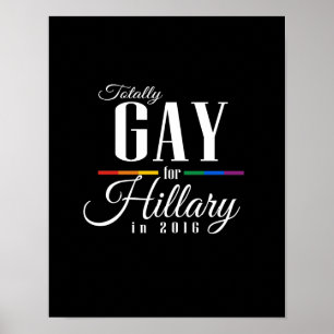 TOTAL HOMOSEXUELL FÜR HILLARY - .PNG POSTER
