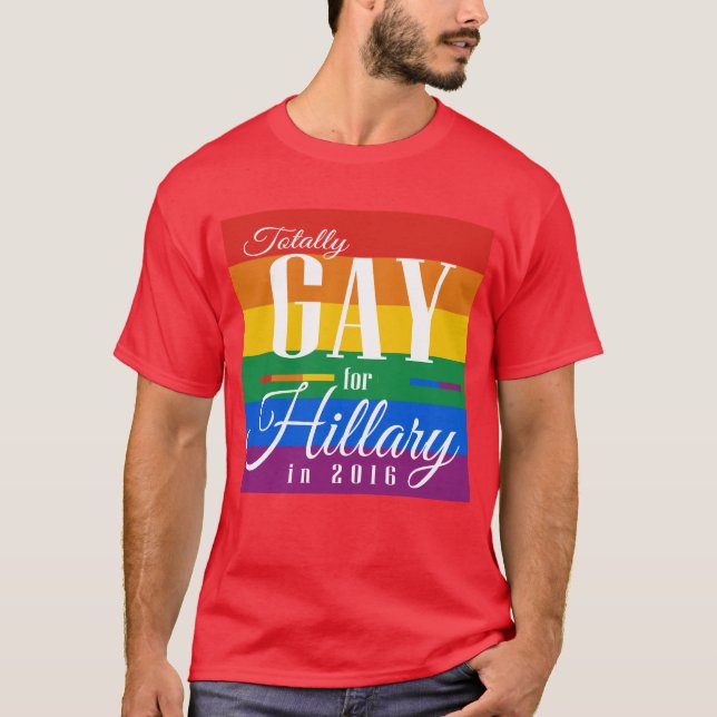 TOTAL HOMOSEXUELL FÜR HILLARY - .PNG T-Shirt (Vorderseite)