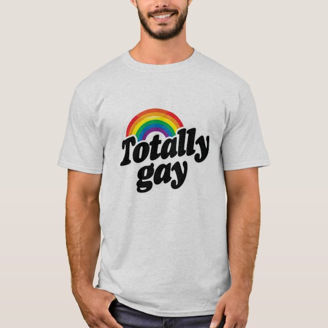 TOTAL HOMOSEXUELLER REGENBOGEN - WEISS - .PNG T-Shirt (Vorderseite)