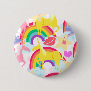 Total Jahr-Einhorn-Regenbogen-Explosion Button