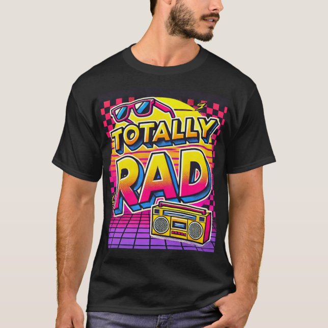 Total Krasser Retro 80er Graphic T - Shirt (Vorderseite)