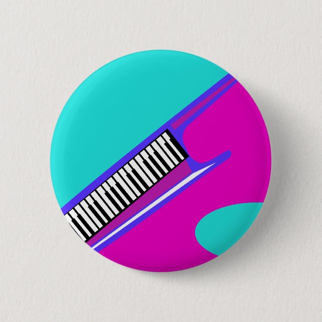 Total Neon 80er Keytar Button (Vorderseite)
