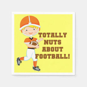 Total Nuts über Fußball Serviette