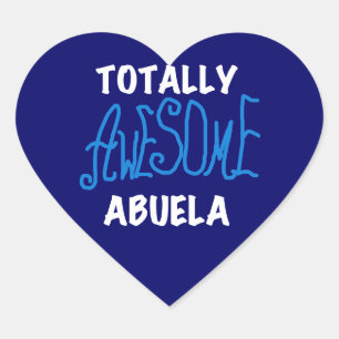 Total Phantastisch Abuela Blue Tshirts und Geschen Herz-Aufkleber