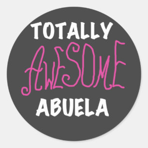 Total Phantastisch Abuela Pink T - Shirt und Gesch Runder Aufkleber