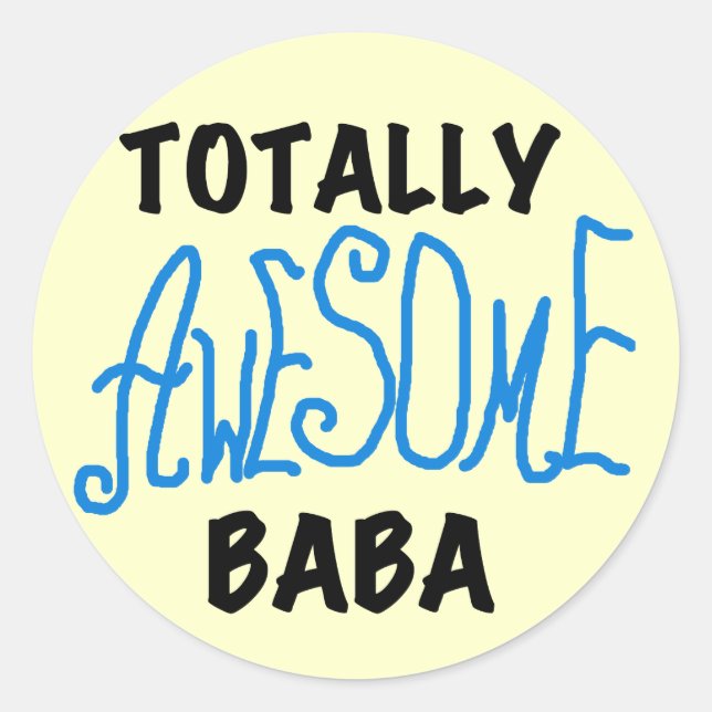 Total Phantastisch Baba Tshirts und Geschenke Runder Aufkleber (Vorderseite)