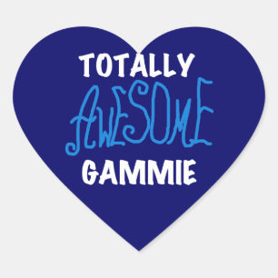 Total Phantastisch Gammie Blue T - Shirt und Gesch Herz-Aufkleber