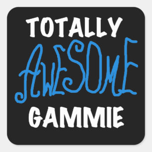 Total Phantastisch Gammie Blue T - Shirt und Gesch Quadratischer Aufkleber