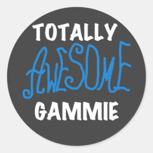 Total Phantastisch Gammie Blue T - Shirt und Gesch Runder Aufkleber
