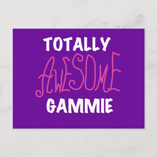 Total Phantastisch Gammie Pink T - Shirt und Gesch Postkarte (Vorderseite)