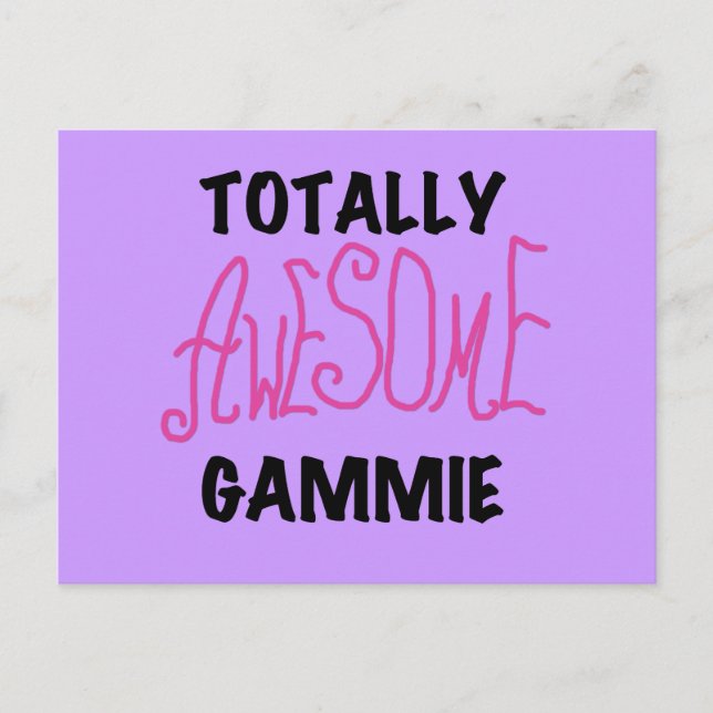 Total Phantastisch Gammie Pink T - Shirt und Gesch Postkarte (Vorderseite)