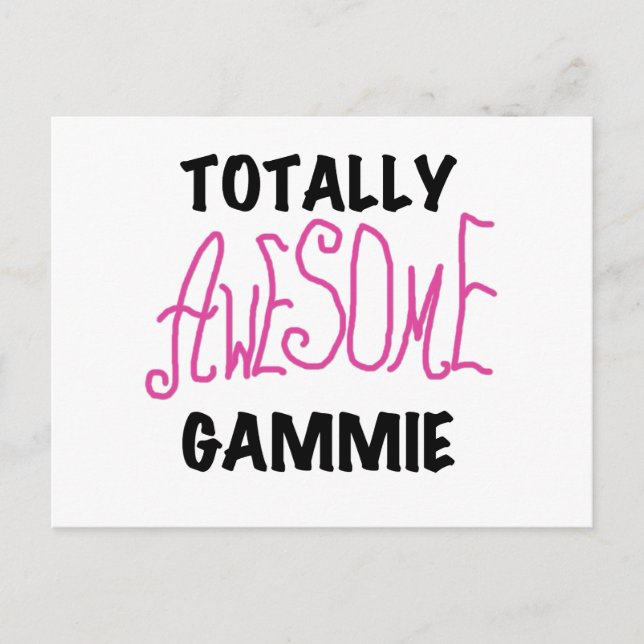 Total Phantastisch Gammie Pink T - Shirt und Gesch Postkarte (Vorderseite)