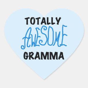 Total Phantastisch Gramma Blue Tshirts Geschenke Herz-Aufkleber