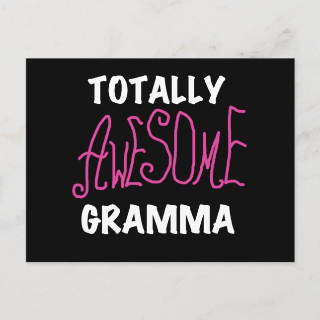 Total Phantastisch Gramma Pink T - Shirt Geschenke Postkarte (Vorderseite)