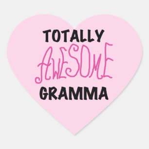 Total Phantastisch Gramma Pink Tshirts Geschenke Herz-Aufkleber