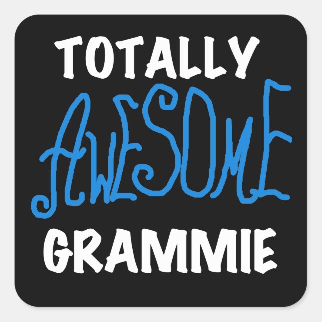 Total Phantastisch Grammie Blue Tshirts Geschenke Quadratischer Aufkleber (Vorderseite)