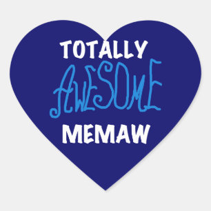 Total Phantastisch Memaw Blue T Shirts und Geschen Herz-Aufkleber