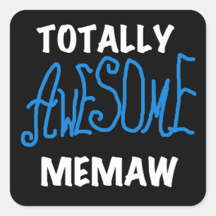 Total Phantastisch Memaw Blue T Shirts und Geschen Quadratischer Aufkleber