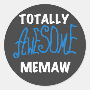 Total Phantastisch Memaw Blue T Shirts und Geschen Runder Aufkleber
