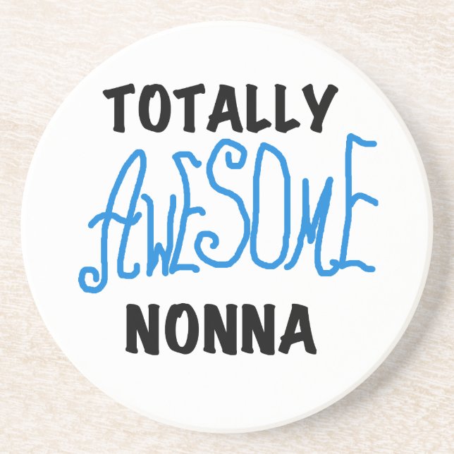 Total Phantastisch Nonna Blue T - Shirt und Gesche Getränkeuntersetzer (Vorne)