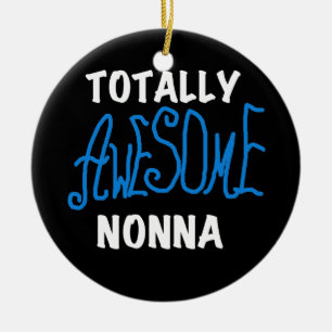 Total Phantastisch Nonna Blue T - Shirt und Gesche Keramik Ornament
