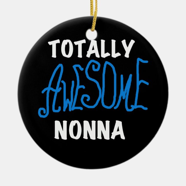 Total Phantastisch Nonna Blue T - Shirt und Gesche Keramik Ornament (Vorne)