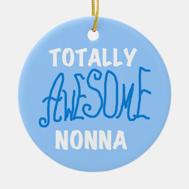 Total Phantastisch Nonna Blue T - Shirt und Gesche Keramikornament (Vorne)