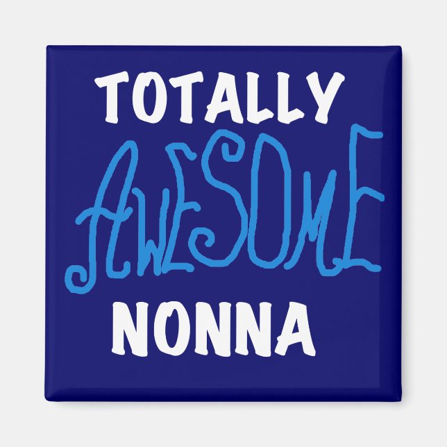 Total Phantastisch Nonna Blue T - Shirt und Gesche Magnet (Vorne)