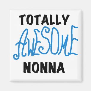 Total Phantastisch Nonna Blue T - Shirt und Gesche Magnet