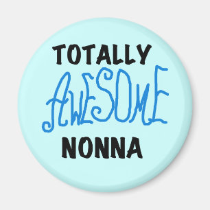 Total Phantastisch Nonna Blue T - Shirt und Gesche Magnet
