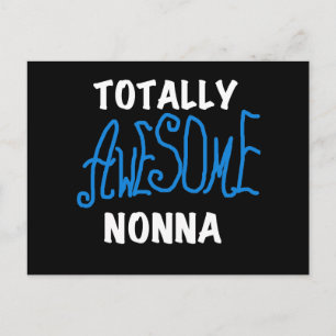 Total Phantastisch Nonna Blue T - Shirt und Gesche Postkarte